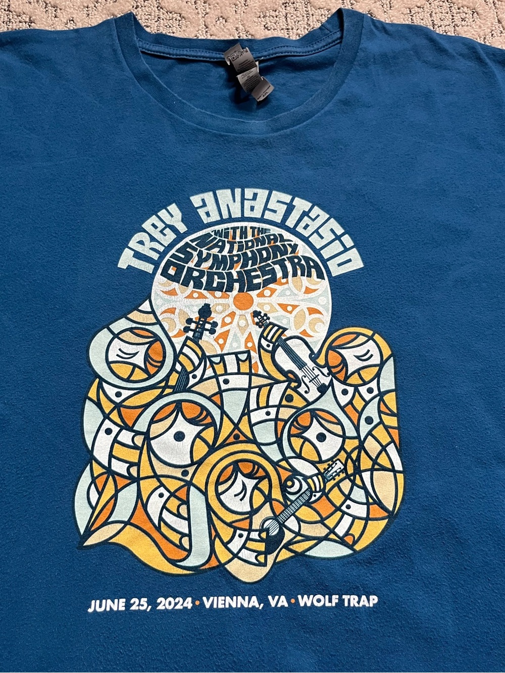 🎸 '23 Trey Anastasio Phish Nat. Symphony Orchestra Wolf Trap Virginia Tee - Picture 3 of 13